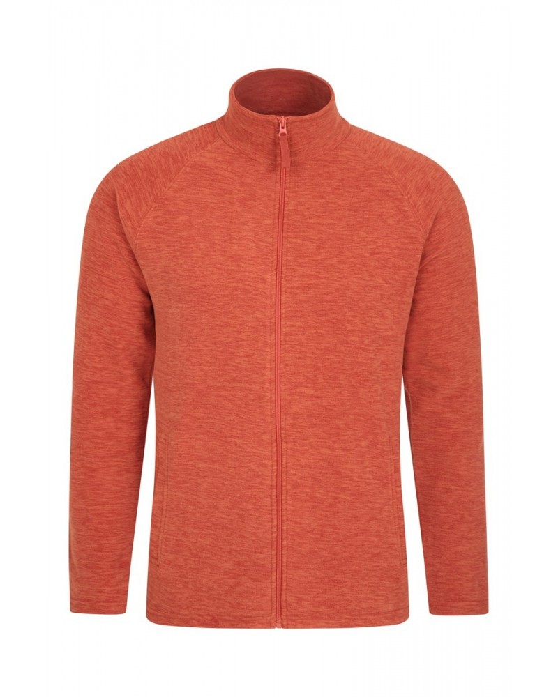 Snowdon Mens Full Zip Fleece Bright Orange $17.39 Fleece