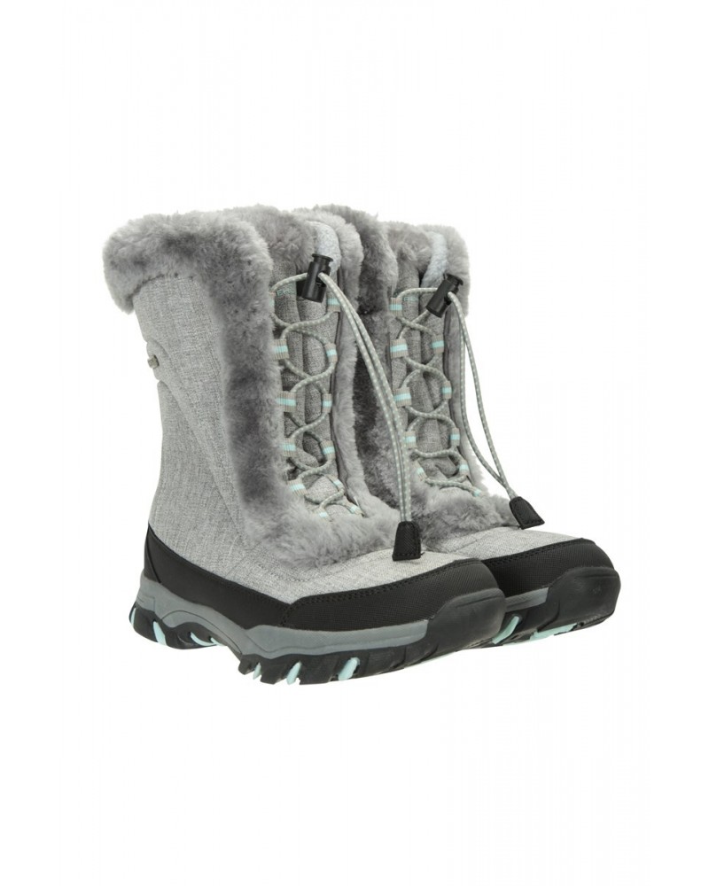 Ohio Kids Adaptive Snow Boots Light Grey $22.08 Footwear