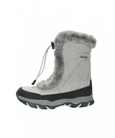 Ohio Kids Adaptive Snow Boots Light Grey $22.08 Footwear