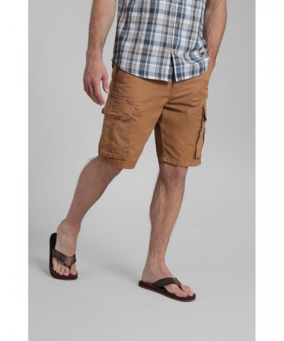 Outback Mens Washed Cargo Shorts Brown $17.10 Active