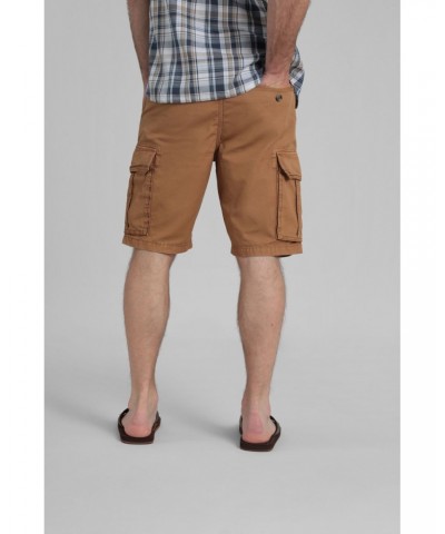 Outback Mens Washed Cargo Shorts Brown $17.10 Active