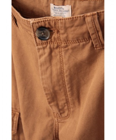 Outback Mens Washed Cargo Shorts Brown $17.10 Active