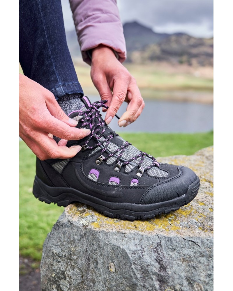 Adventurer Womens Waterproof Hiking Boots Black $29.40 Footwear