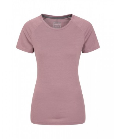 Quick Dry Womens T-Shirt Dusky Purple $11.19 Active