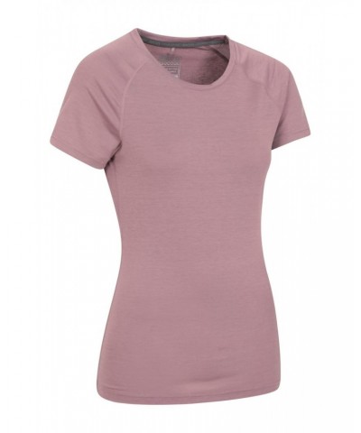 Quick Dry Womens T-Shirt Dusky Purple $11.19 Active