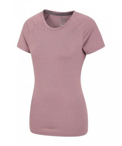 Quick Dry Womens T-Shirt Dusky Purple $11.19 Active