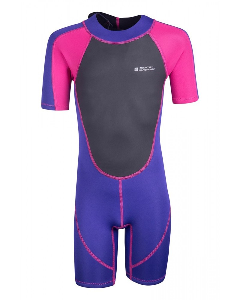 Kids Shorty 2.5/2mm Wetsuit Bright Pink $23.64 Swimwear