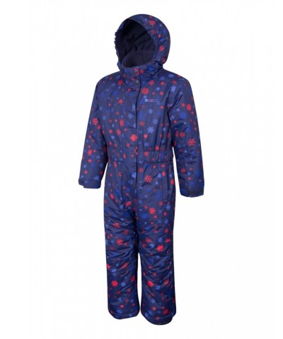 Cloud Printed Kids Waterproof All in One Snowsuit Navy $28.80 Jackets