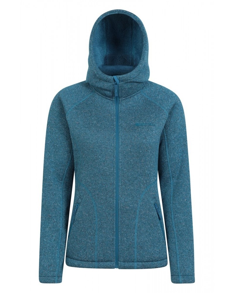 Nevis Womens Fur Lined Hoodie Dark Teal $26.95 Tops