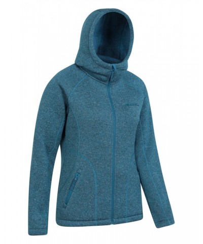 Nevis Womens Fur Lined Hoodie Dark Teal $26.95 Tops