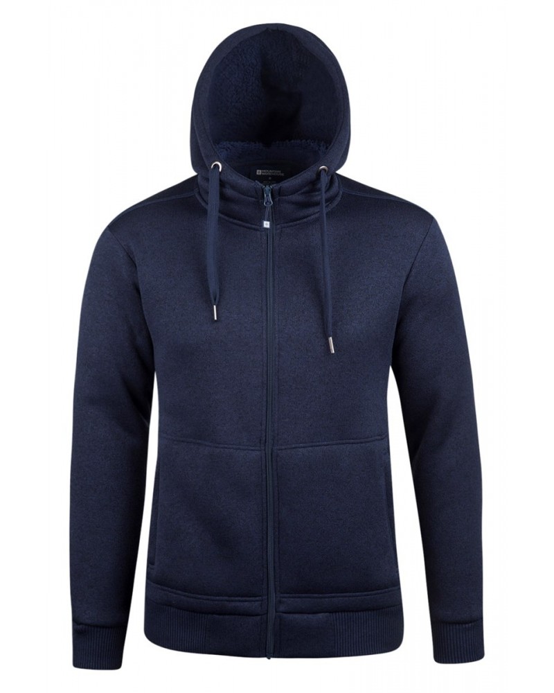 Nevis Mens Fleece Lined Hoodie Navy $16.72 Tops