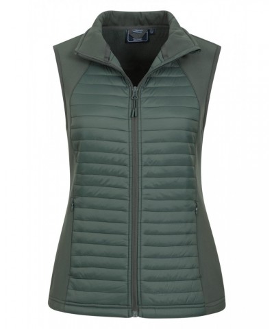 London Womens Insulated Softshell Vest Khaki $14.52 Jackets