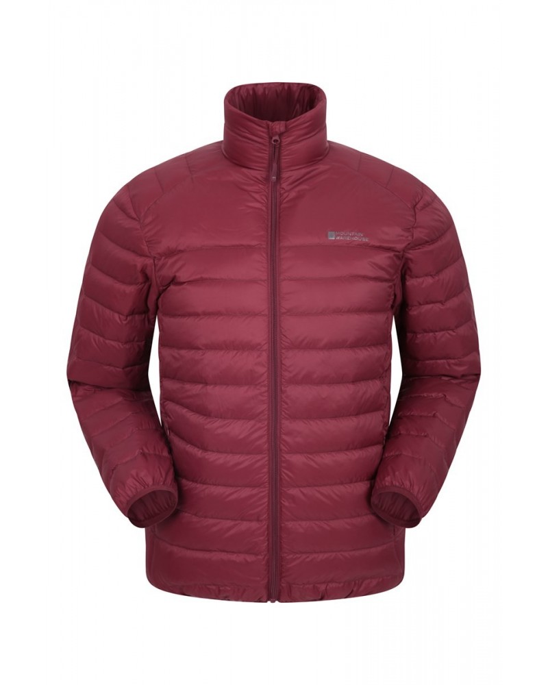 Featherweight Down Mens Jacket Dark Red $29.40 Jackets