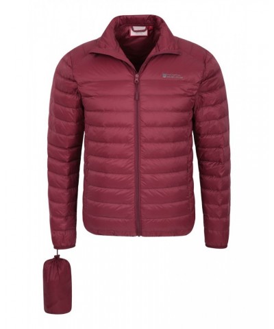 Featherweight Down Mens Jacket Dark Red $29.40 Jackets