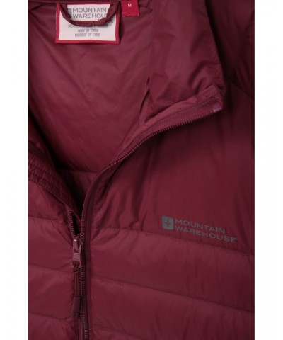 Featherweight Down Mens Jacket Dark Red $29.40 Jackets