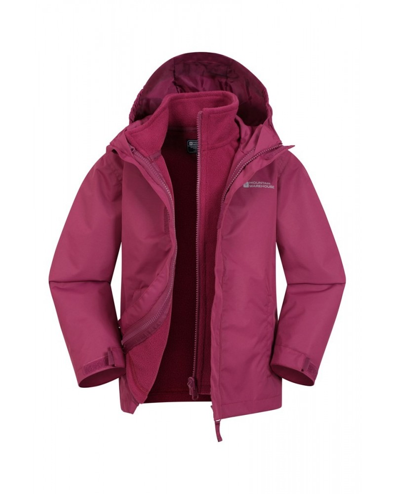 Fell Water-resistant Kids 3 in 1 Jacket Berry $24.91 Jackets