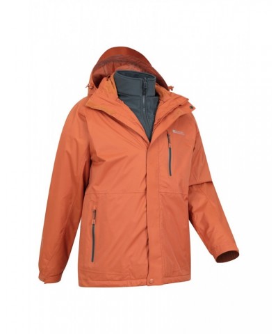 Bracken Extreme 3 in 1 Mens Waterproof Jacket Burnt Orange $69.00 Jackets