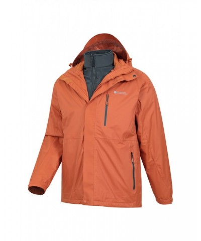 Bracken Extreme 3 in 1 Mens Waterproof Jacket Burnt Orange $69.00 Jackets