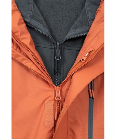 Bracken Extreme 3 in 1 Mens Waterproof Jacket Burnt Orange $69.00 Jackets