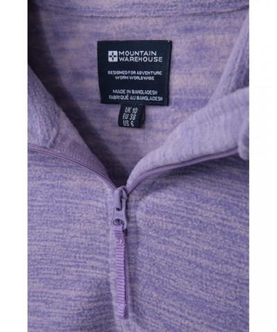Snowdon Melange Womens Half-Zip Fleece Lilac $14.49 Fleece