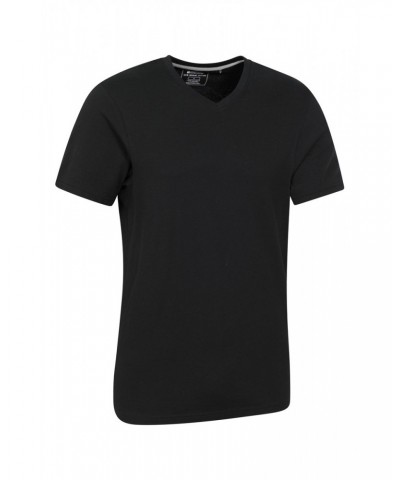 Eden Mens Organic V-Neck T-Shirt Black $11.39 Tops