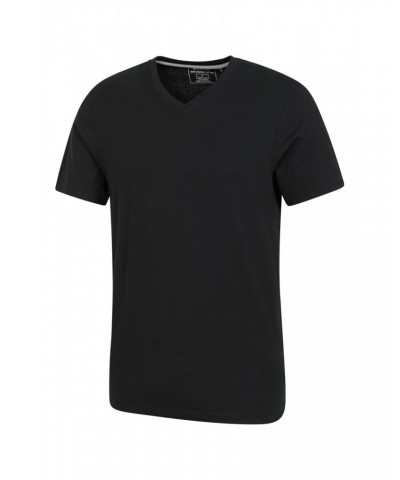 Eden Mens Organic V-Neck T-Shirt Black $11.39 Tops