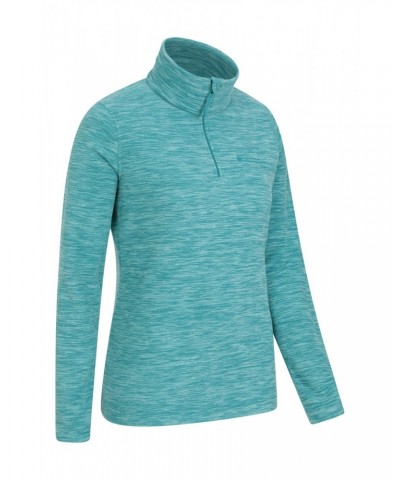 Snowdon Melange Womens Half-Zip Fleece Light Teal $12.50 Fleece