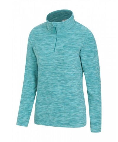 Snowdon Melange Womens Half-Zip Fleece Light Teal $12.50 Fleece