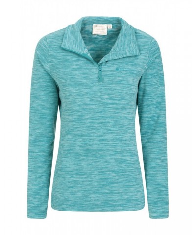 Snowdon Melange Womens Half-Zip Fleece Light Teal $12.50 Fleece