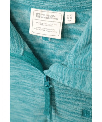 Snowdon Melange Womens Half-Zip Fleece Light Teal $12.50 Fleece