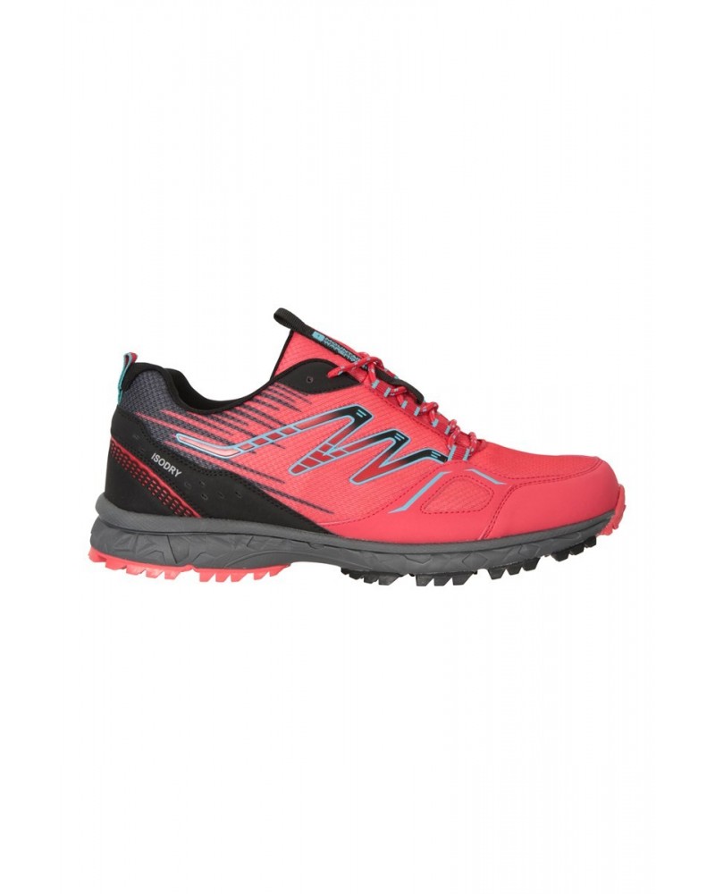 Enhance Mens Waterproof Trail Runner Sneakers Dark Red $33.14 Active