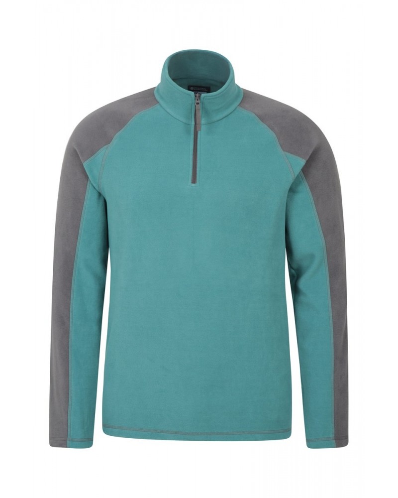 Ashbourne Mens Half-Zip Fleece Light Teal $14.24 Fleece