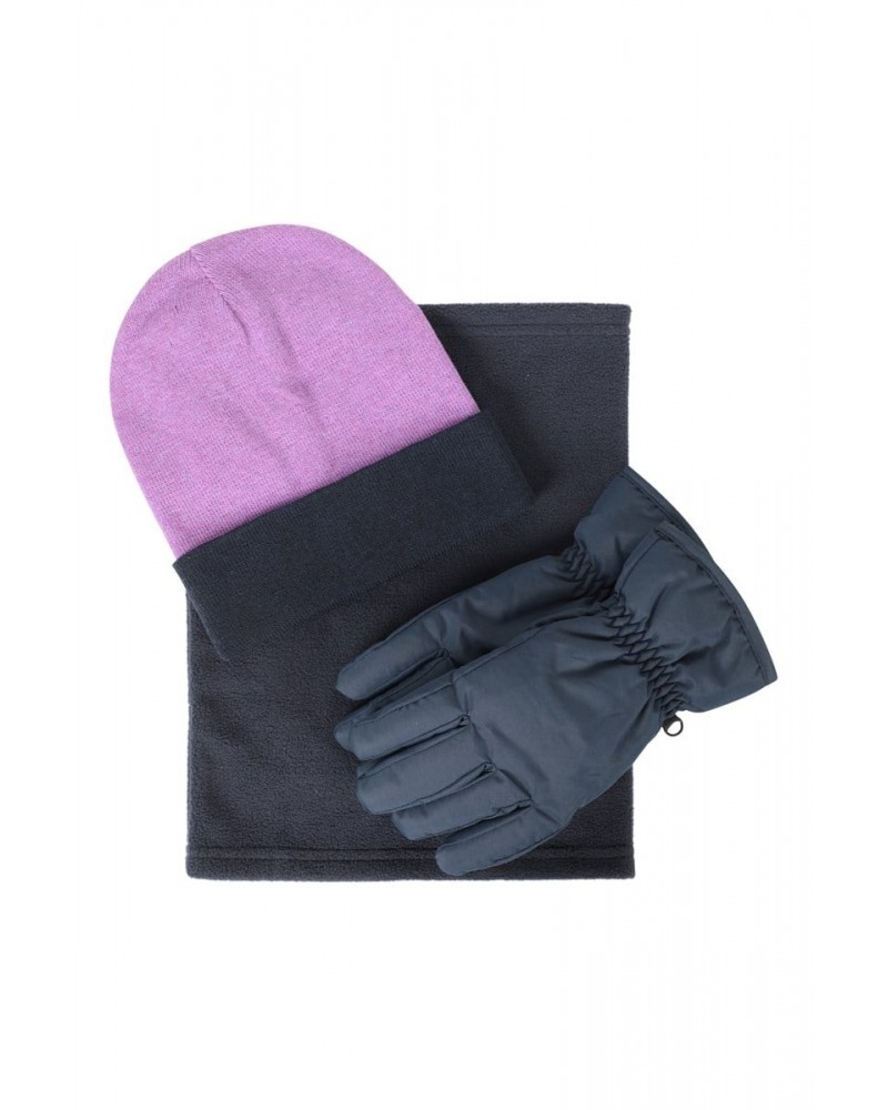 Womens Snow Accessories Set Lilac $20.64 Accessories