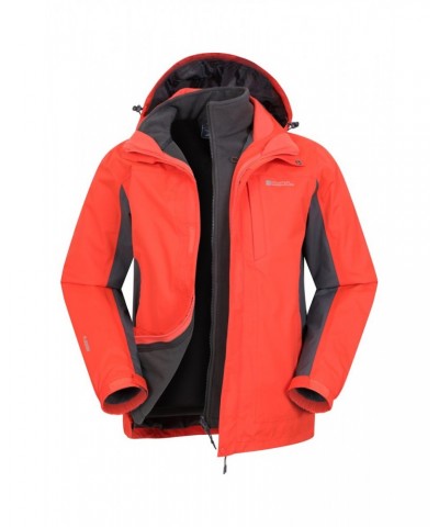 Thunderstorm Mens 3 in 1 Waterproof Jacket Bright Orange $34.10 Jackets