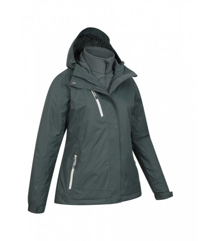 Bracken Extreme Womens 3 in 1 Waterproof Jacket Khaki $57.60 Jackets