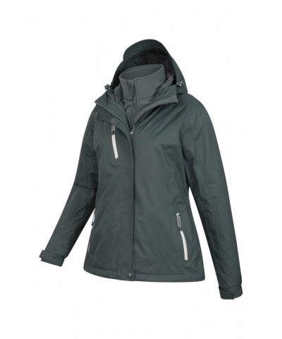 Bracken Extreme Womens 3 in 1 Waterproof Jacket Khaki $57.60 Jackets