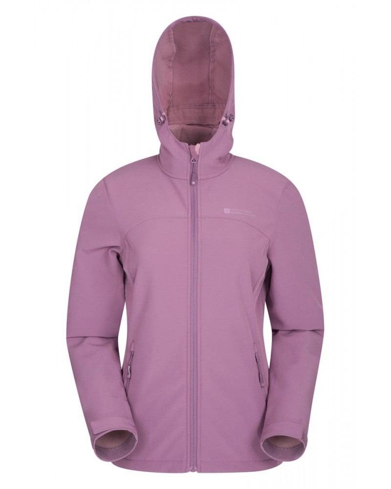 Exodus Womens Water Resistant Softshell Jacket Lilac $36.39 Jackets