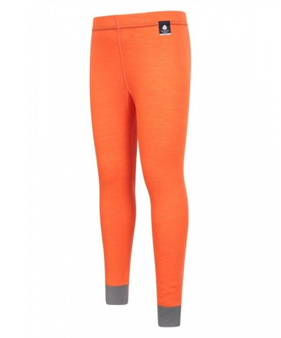 Merino Kids Base Layer Pants Orange $14.74 Base Layers