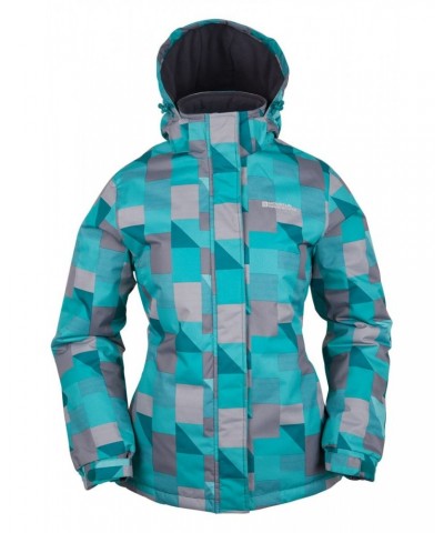 Dawn Womens Printed Ski Jacket Turquoise $28.99 Ski