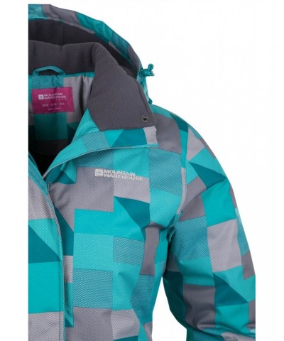 Dawn Womens Printed Ski Jacket Turquoise $28.99 Ski