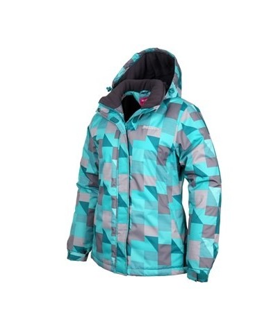 Dawn Womens Printed Ski Jacket Turquoise $28.99 Ski