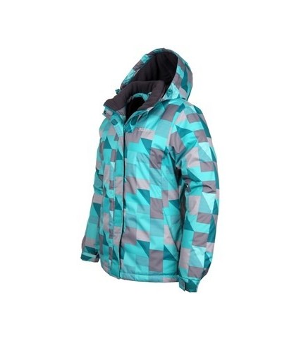 Dawn Womens Printed Ski Jacket Turquoise $28.99 Ski