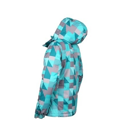 Dawn Womens Printed Ski Jacket Turquoise $28.99 Ski