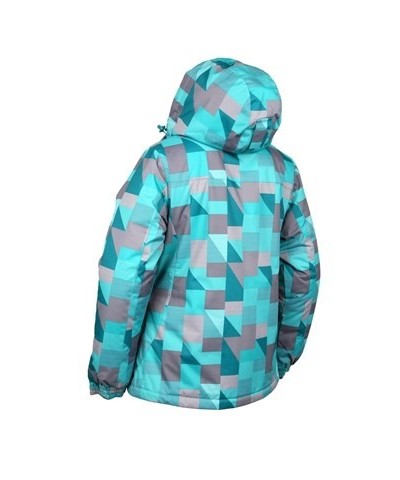 Dawn Womens Printed Ski Jacket Turquoise $28.99 Ski