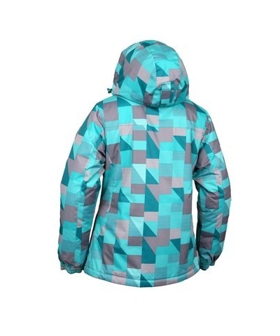 Dawn Womens Printed Ski Jacket Turquoise $28.99 Ski