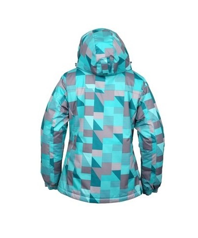 Dawn Womens Printed Ski Jacket Turquoise $28.99 Ski