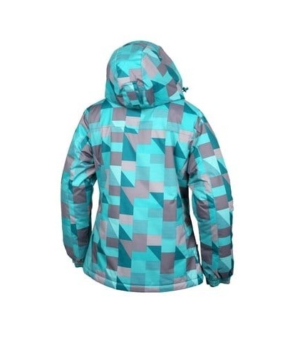 Dawn Womens Printed Ski Jacket Turquoise $28.99 Ski