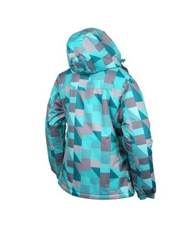 Dawn Womens Printed Ski Jacket Turquoise $28.99 Ski