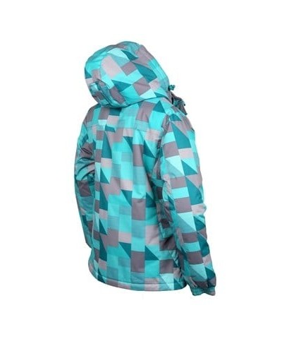 Dawn Womens Printed Ski Jacket Turquoise $28.99 Ski