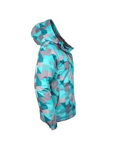 Dawn Womens Printed Ski Jacket Turquoise $28.99 Ski